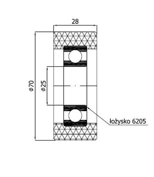 РОЛИК РОЛИК 75 мм ДАВЛЕНИЕ ДАВЛЕНИЕ РОЛИК ширина 28 мм