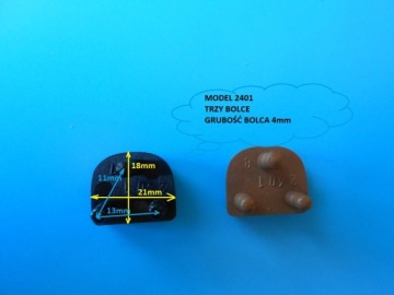 Булавки Mocne Fleki 2401 чёрный/коричневый, 3 булавки