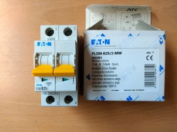 Wyłącznik nadprądowy 2P B25A 10kA AC PLSM-B25/2-MW