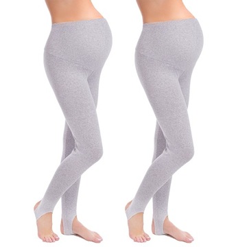 2X LEGGINSY OCIEPLANE CIĄŻA ZAPIĘTKA GETRY PREG-LS