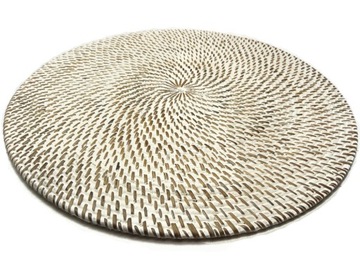 Podstawka PODKŁADKA na Stół Natural Rattan Bielony