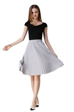 ЖЕНСКАЯ ПЛИССИРОВАННАЯ ЮБКА-МИДИ НА РЕЗИНКЕ, ЦВЕТА