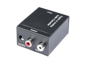Konwerter cyfrowo analogowy Toslink SPDIF na RCA