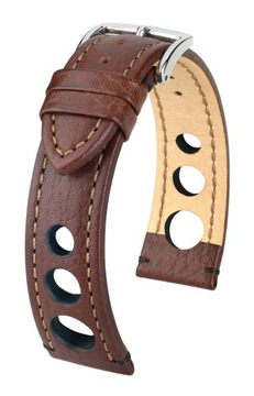 PASEK DO ZEGARKA HIRSCH RALLY RETRO BRĄZOWY 20 MM