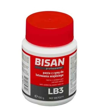 Pasta do lutowania miękkiego z cyną LB3 100g BISAN