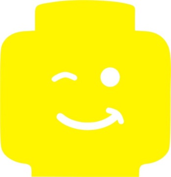 НАКЛЕЙКА НА СТЕНУ LEGO ЧЕЛОВЕКА ЛИЦО ГОЛОВЫ