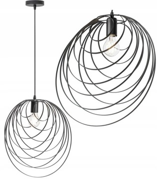 LAMPA WISZĄCA SUFITOWA GEOMETRYCZNA CZARNA