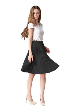 ЖЕНСКАЯ ПЛИССИРОВАННАЯ ЮБКА-МИДИ НА РЕЗИНКЕ, ЦВЕТА