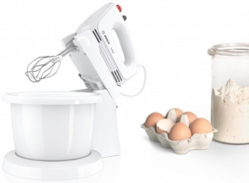 Ручной миксер с вращающейся чашей Bosch MFQ2600W 375W Turbo 4 скорости Подставка