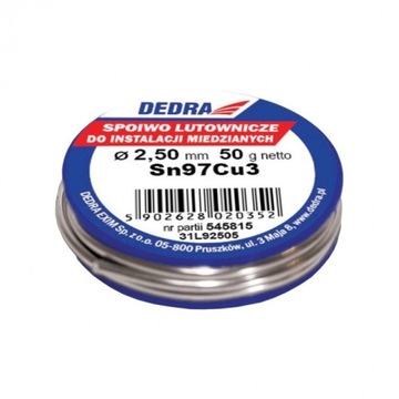 DEDRA 31L92505 Spoiwo lutownicze 2.5mm 50g