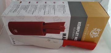 НАБОР КРАСНЫХ КУХОННЫХ НОЖЕЙ В БЛОКЕ, ВСТАВКА МИРАНАЯ, 6 ШТ, НАБОР НОЖЕЙ