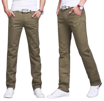 Duże Spodnie Męskie Bawełniane 668 r 100 cm khaki