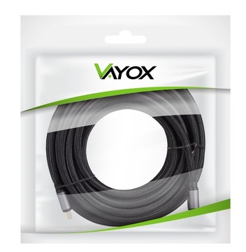 KABEL PRZEWÓD HDMI 2.0 HIGH SPEED 4K FHD/144Hz UHD 48 BIT 3D PRO VAYOX 10m
