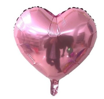 Balon foliowy serce 45 cm RÓŻOWE JASNE