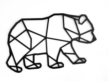Dekoracja geometryczna 3D Niedźwiedź M