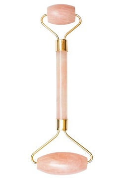 НЕФРИТОВЫЙ РОЛИКОВЫЙ МАССАЖЕР ДЛЯ ЛИЦА С РОЗОВЫМ КВАРЦЕВЫМ РОЛИКОМ