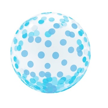 Balon kryształ w niebieskie kropki