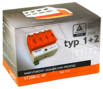 ОГРАНИЧИТЕЛЬ ПЕРЕНАПРЯЖЕНИЯ B+C 4P 30кА ST30B+C/4 SIMTEC