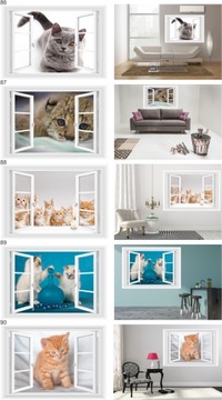 ФОТО ОБОИ 3D ОКНО ЛОШАДЬ ЛОШАДИ ВИД 120х80