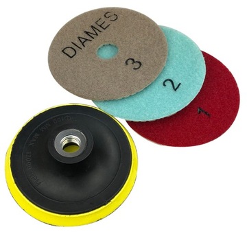 ПОЛИРОВАЛЬНЫЙ ДИСК 3 СТОП. #1 #2 #3 ГРАНИТ 100 + РУЧКА