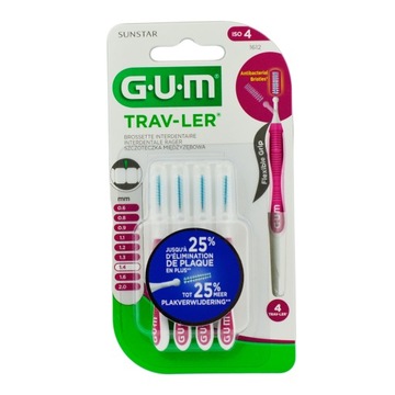 GUM TRAV-LER SZCZOTECZKI MIĘDZYZĘBOWE RÓŻOWE 1,4mm