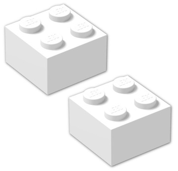 09130 LEGO 3003 - brick 2x2 - biały - 2szt
