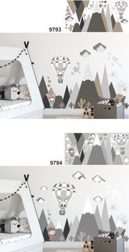 детские наклейки на стены горы воздушный шар XXL