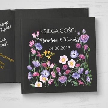 RUSTYKALNA KSIĘGA GOŚCI ALBUM WESELE ŚLUB 3 KOLORY
