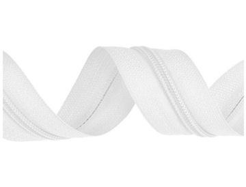Taśma suwakowa zamek 3 mm biała 300 metrów