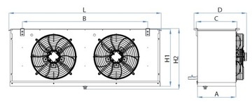 МОЩНОСТЬ ОХЛАДИТЕЛЯ ЗАМОРАЖИВАЮЩЕГО ИСПАРИТЕЛЯ 4,7 кВт, НАГРЕВАТЕЛИ
