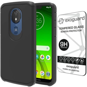 EXOGUARD - CASE ETUI + SZKŁO - MOTOROLA MOTO G7 PLAY