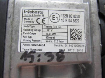 ТЕРМОБЕЛЬЕ WEBASTO THERMO TOP EVO 9028440A