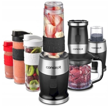 Blender mikser kielichowy Concept SM3390 700 W czarny + młynek do maku kawy