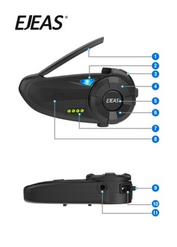 ИНТЕРКОМ EJEAS Q20 МОТОЦИКЛ ИНТЕРКОМ FM-РАДИО