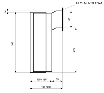 Skrzynka na listy w WĄSKI MUR KOLORY LUB INOX p620