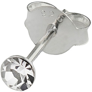Versil kolczyk cyrkonia 2,5 mm 1 szt. srebro 0,925