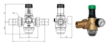 ГЕРЦ Мембранный редуктор давления 1 2682 12 3/4