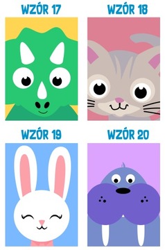 PLAKAT A4 OBRAZEK ZWIERZĘTA PREZENT DLA DZIECKA