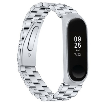 BRANSOLETA PASEK DO XIAOMI MI BAND 4 / 3 SREBRNA