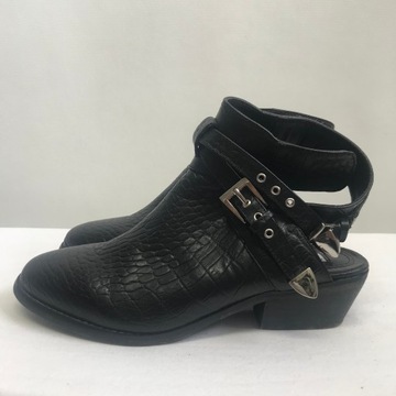 STEVE MADDEN botki czarne skóra T.MOSCOW 38,5