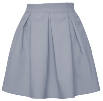 JASNOSZARA SPÓDNICA W KONTRAFAŁDY NA WYMIAR MIARĘ