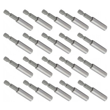 Uchwyt magnetyczny do bitów x 20 sztuk 1/4'' 60 mm