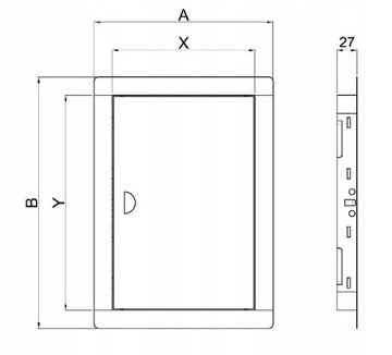 НЕРЖАВЕЮЩАЯ ИНСПЕКЦИОННАЯ ДВЕРЬ, ПАНЕЛЬ ДЛЯ ОЧИСТКИ 20x30