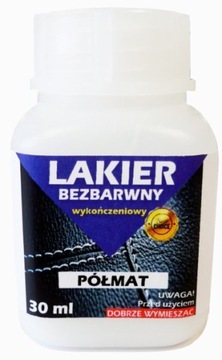 LAKIER BEZBARWNY WYKOŃCZENIOWY do SKÓRY MAT PÓŁMAT