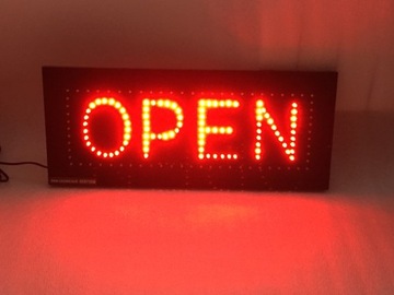 ВЫВЕСКА СВЕТОДИОДНАЯ РЕКЛАМНАЯ ИНТЕРЬЕРНАЯ ОТКРЫТЬ LED 60 x 25 см