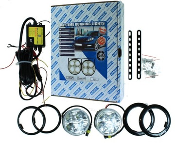 DRL NSSC 510 HP SWIATŁA DO JAZDY DZIENNEJ OKRĄGŁE 70 80 90 mm MOCNE TRWAŁE