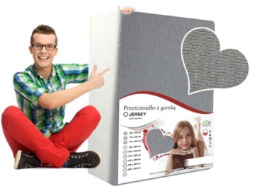 PRZEŚCIERADŁO DZIECIĘCE NA GUMCE Z JERSEJU 60x90