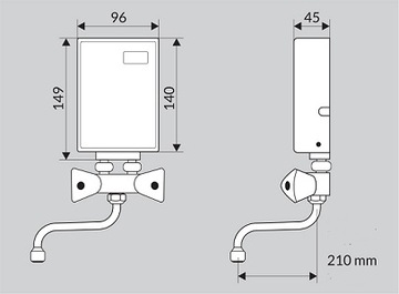 OGRZEWACZ WODY WIJAS PERFECT 4,5KW Z BATERIĄ METAL
