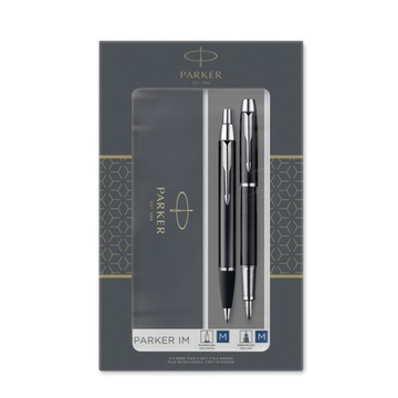 PARKER zestaw DUO IM długopis+pióro Black CT