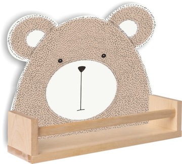 Półka drewniana miś bear 2 styl skandynawski